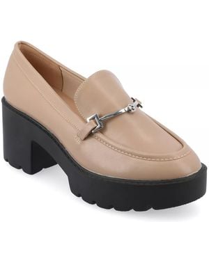 Journee Collection Kezziah Platform Loafer - Black