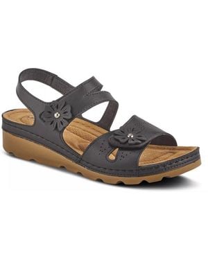 Flexus by Spring Step Poncia Wedge Sandal - Black