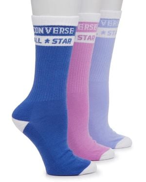 Converse All Star Crew Socks 3 Pack - Blue