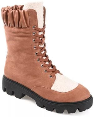 Journee Collection Elinor Hiking Bootie - Brown