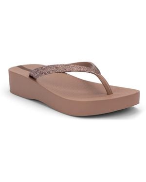 Ipanema Mesh Chic Wedge Flip Flop - Multicolor