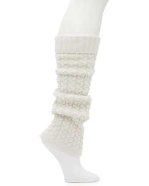 Lemon Weekend Cable Knit Leg Warmers - Black