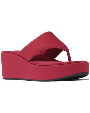 Fitflop Platfforms Wedge Sandal - Red