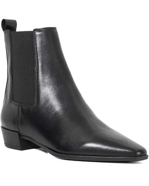 Dune Parkas Chisel Toe Low Heel Chelsea Ankle Boots - Black