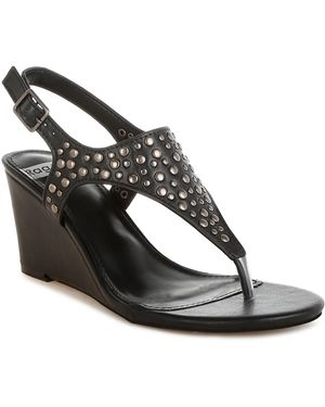 Rag & Co Sappho Wedge Sandal - Black