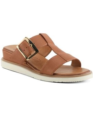 Spring Step Seaport Wedge Sandal - Brown