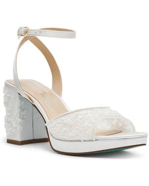 Betsey Johnson Junie Platform Sandal - White