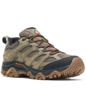 Merrell Wide Width Moab 3 Waterproof Hiking Shoe - Green