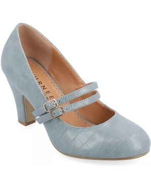 Journee Collection Windy Mary Jane Pump - Blue
