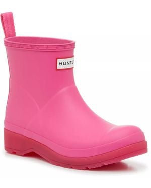 HUNTER Original Play Short Waterproof Rain Boot - Pink