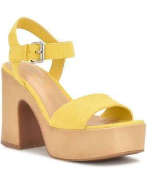 Nine West Openit Platform Sandal - Yellow