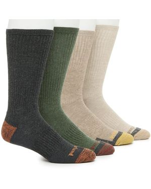 Timberland Performance Cushioned Crew Socks 4 Pack - Black