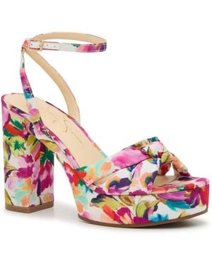 Jessica Simpson Ginien Platform Sandal - Red