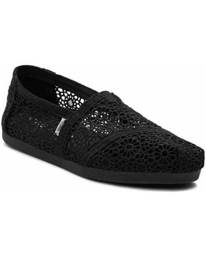 TOMS Alpargata Classic Woven Espadrille Slipon - Black