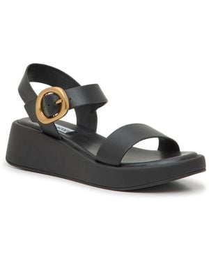 Steve Madden Wide Width Sedonah Wedge Sandal - Black