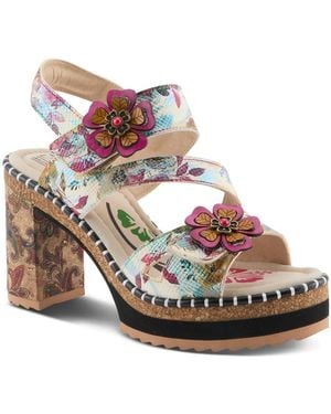 L'ARTISTE Escape Artist Platform Sandal - Multicolor