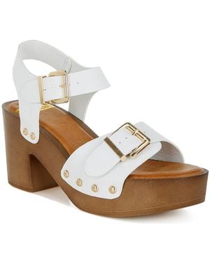 Rag & Co Ompasa Platform Sandal - White