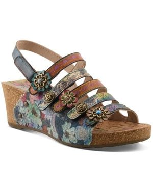 L'ARTISTE Ferrevah Wedge Sandal - Black