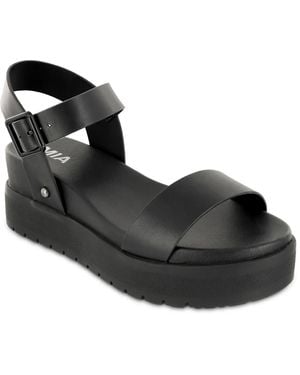 MIA Kayci Platform Wedge Sandal - Black