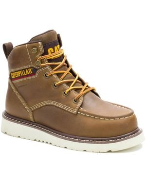 Caterpillar Reclaimer Wedge Waterproof Steel Toe Work Boot - Black
