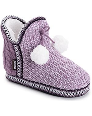 Muk Luks Amira Bootie Slipper - Purple
