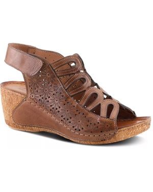 Spring Step Inocencia Wedge Sandal - Brown