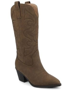 Journee Collection Wide Width Chantry Wide Calf Boot - Black