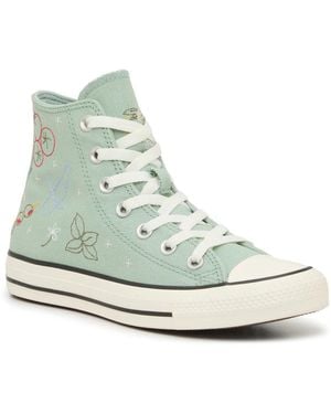 Converse Chuck Taylor All Star Embroidered Hightop Sneaker - Green