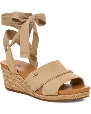 UGG Taia Espadrille Wedge Sandal - Metallic