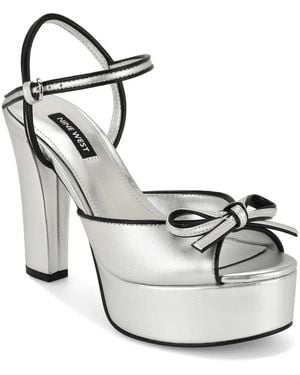 Nine West Nessle Platform Sandal - White