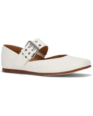 Frye & Co. Elvie Mary Jane Flat - White