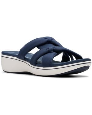 Clarks Breezerae Cam Wedge Sandal - Blue