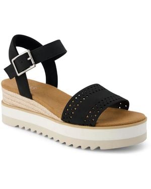 TOMS Diana Espadrille Wedge Sandal - Black