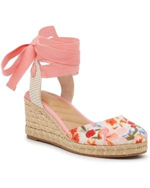 Kelly & Katie Goldie Espadrille Wedge Sandal - Pink