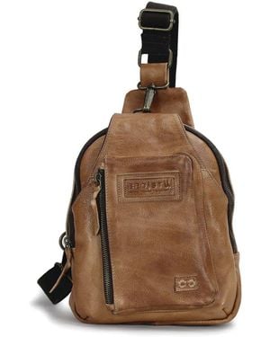 Bed Stu Beau Leather Sling Bag - Black