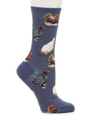 Socksmith Hen House Crew Socks - Black