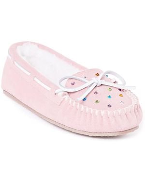 Minnetonka Rhinestone Cally Slipper - Black