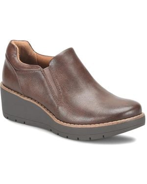 EuroSoft Fabri Wedge Slipon - Brown
