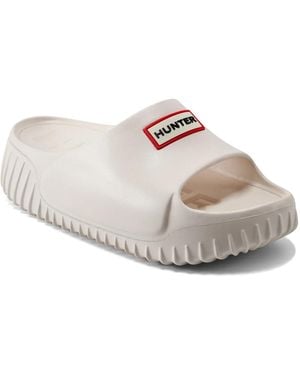 HUNTER Faroe Platform Slide Sandal - White
