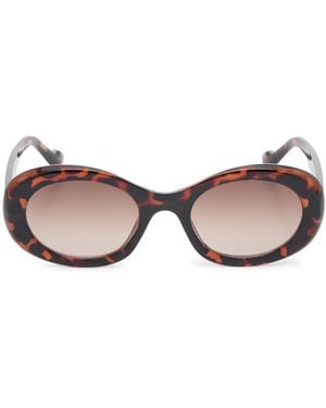 Jessica Simpson Slim Oval Sunglasses - Brown