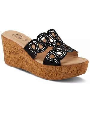 Spring Step Mssteamy Wedge Sandal - Black