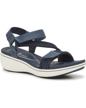 Clarks Cloudsteppers Breezerae Sun Wedge Sandal - Blue