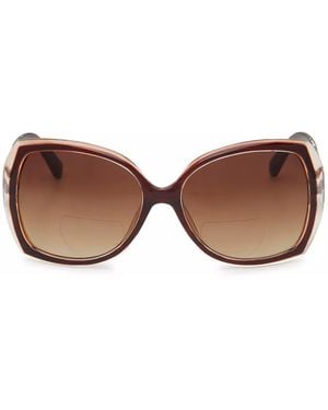 Jessica Simpson Oversized Reading Sunglasses - Brown