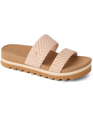 Reef Banded Horizon Hi Wedge Sandal - Black