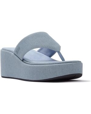 Fitflop Platfforms Platform Wedge Sandal - Blue