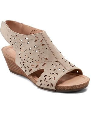 Earth Halin Wedge Sandal - Black