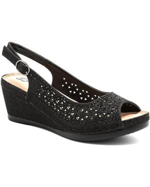Lady Couture Anita Wedge Sandal - Black