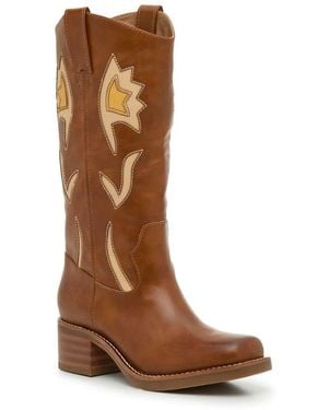 Frye & Co. Miranda 10 Flower Western Boot - Black