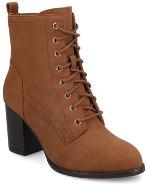 Journee Collection Wide Width Baylor Bootie - Brown