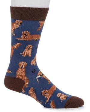 Socksmith Golden Retriever Crew Socks - Blue
